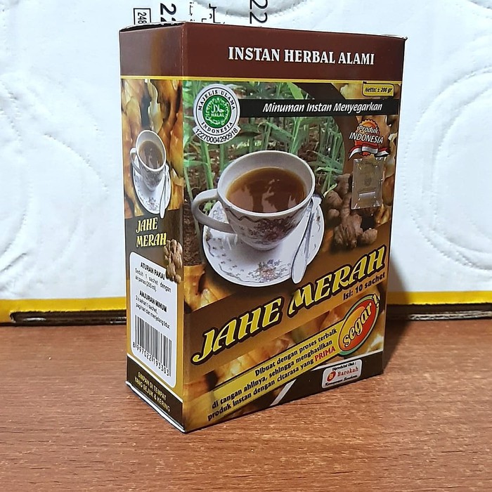

Jahe merah Alghuroba 10 sachet herbal masuk angin