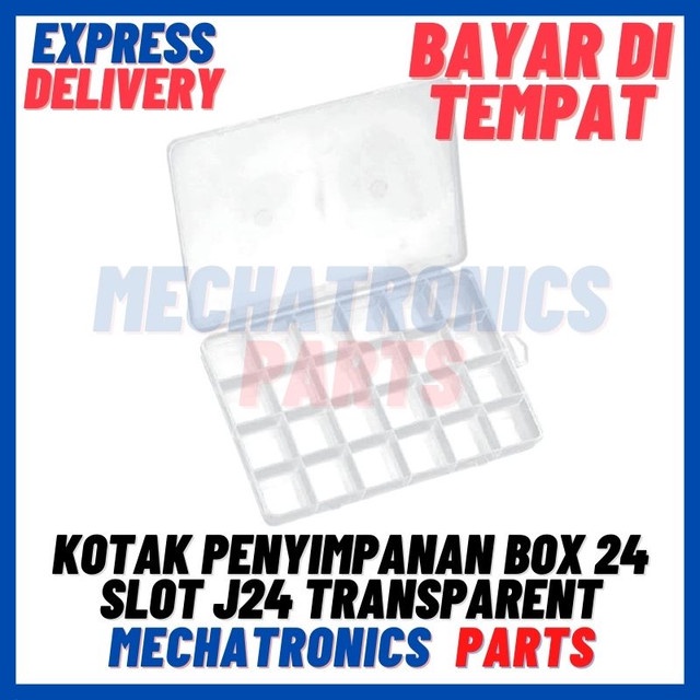 [RAK-9002] KOTAK PENYIMPANAN BOX 24 SLOT J24 TRANSPARENT