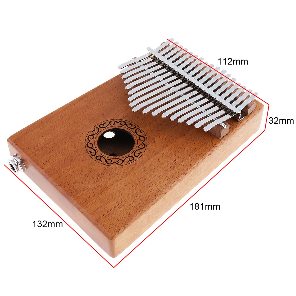 Kalimba Piano Jempol 17 Kunci Bahan Kayu Mahoni