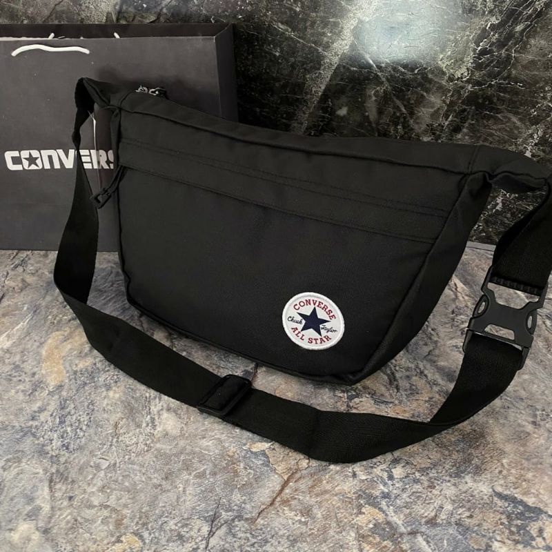 TAS SLEMPANG CONVERSE ORIGINAL PREMIUM POLOS LOGO BUNDAR / MESENGGER CONVERSE FULLTAG