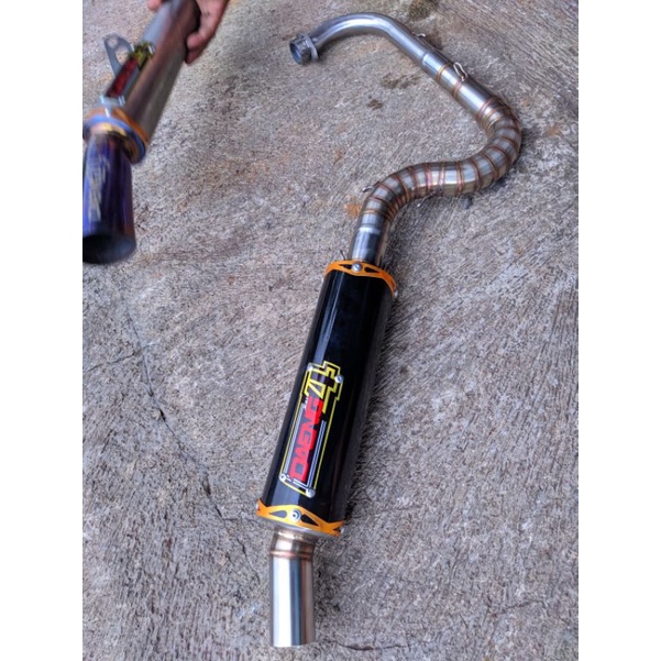 Knalpot Racing DaengSai 4 Slenser Black Mio Sporty beat vario 150 Genio Nouvo Free reques Laser nama