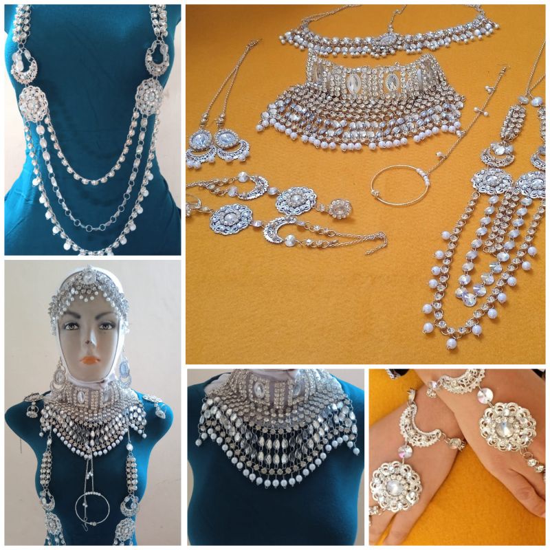 hiasan kalung  set perhiasan  India/ bridal/ mewah murah lengkap