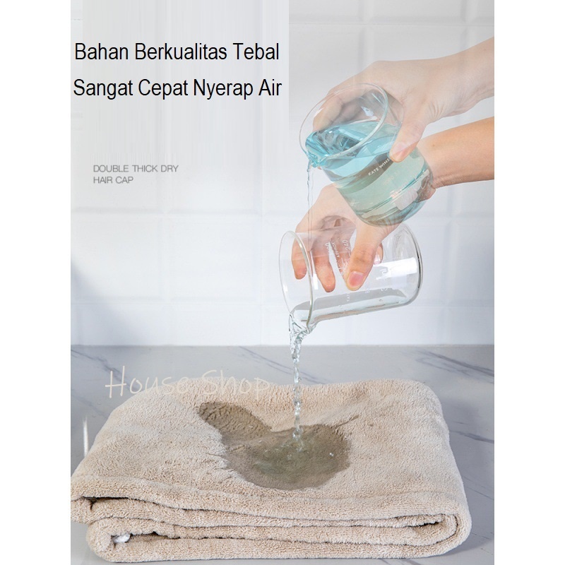 Handuk Keramas Cepat Kering Magic Head Towel Fast Dry Hair Bahan Microfiber Handuk Turban