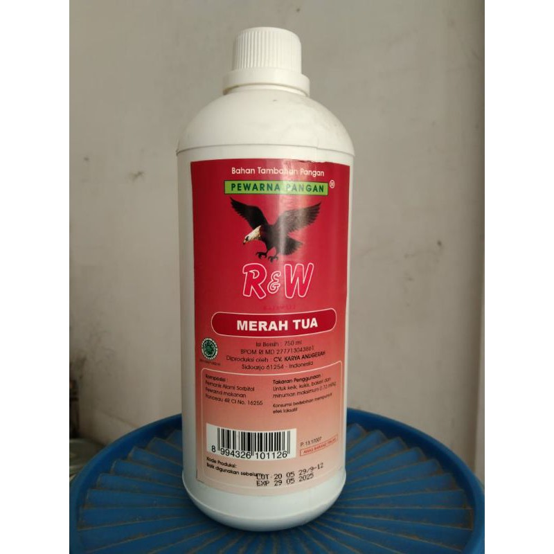 

Pewarna Makanan Cair MERAH TUA 750ml R&W