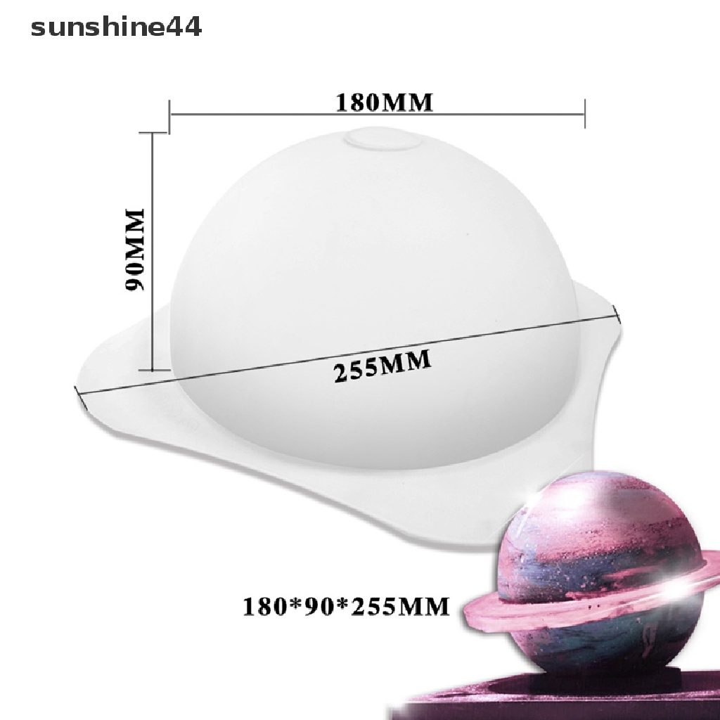 Sunshine Cetakan Kue / Coklat DIY Bentuk Planet 3D Bahan Silikon