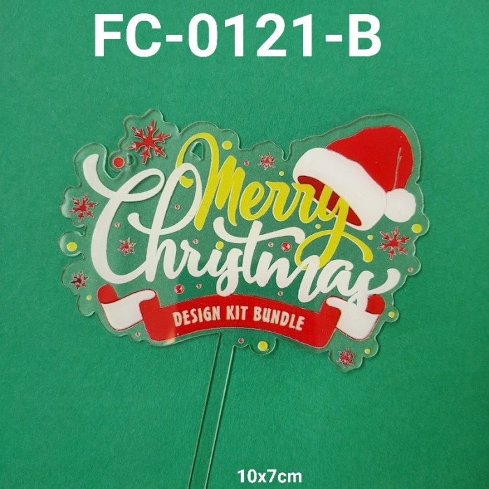 

GR-FC-0121 CAKE TOPPER AKRILIK GAMBAR MERRY CHRISTMAS NATAL SINTERKLAS GRATIS ONGKIR