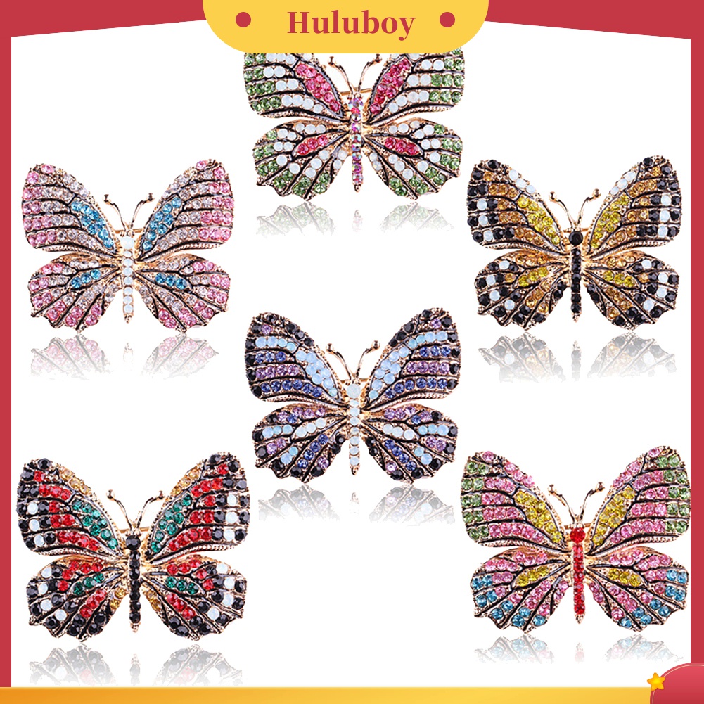 Bros Bentuk Kupu-Kupu Aksen Berlian Imitasi Warna-Warni Untuk Pernikahan