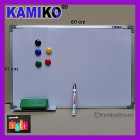 

Silutala- Whiteboard Kamiko 40 X 60 Cm Gantung - Spidol Hitam - Magnet - Hapusan -Ori.