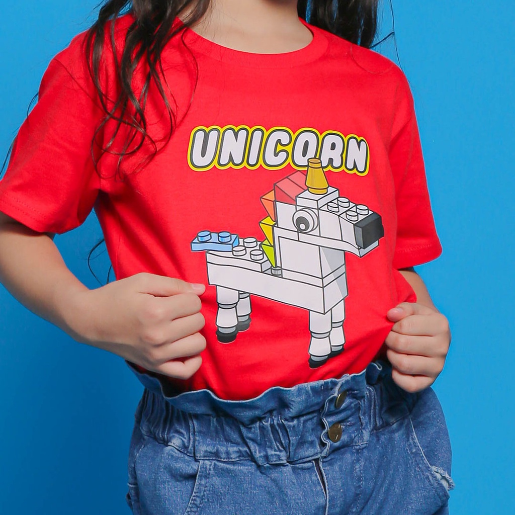 Kaos Distro Anak Premium Cotton 24s Lego Unicorn