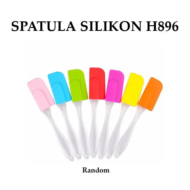 Grosir - H896 (1 PCS) Spatula Kuas Silikon / Spatula Silikon Pengaduk Adonan Kue / Spatula Karet