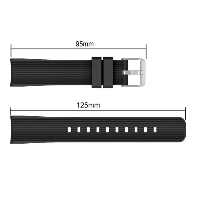 M42 Tali Jam 20mm Watch Strap Smartwatch Odeva Watch G2 - Rubber SIlikon Vertical