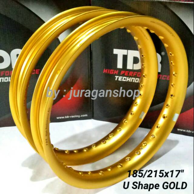  Velg  TDR U Shape Set Ring  17  x 185  215 Black Gold Silver 