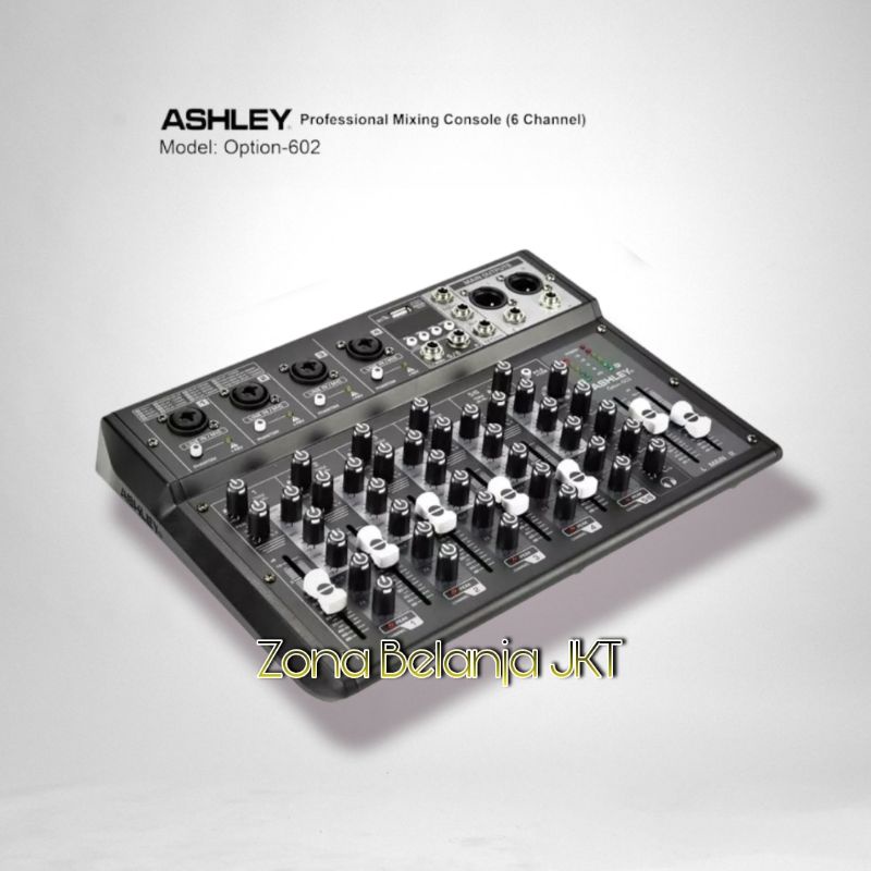 MIXER AUDIO ASHLEY OPTION 602 6 CHANNEL LINE ORIGINAL