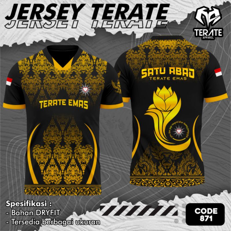 KAOS PSHT TERATE EMAS // JERSEY 1 ABAD TERATE EMAS PSHT