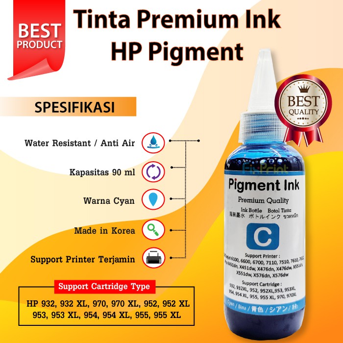 Tinta Refill HP 90ml Cartridge Printer X451dn X476dn X551dnX576dn dw