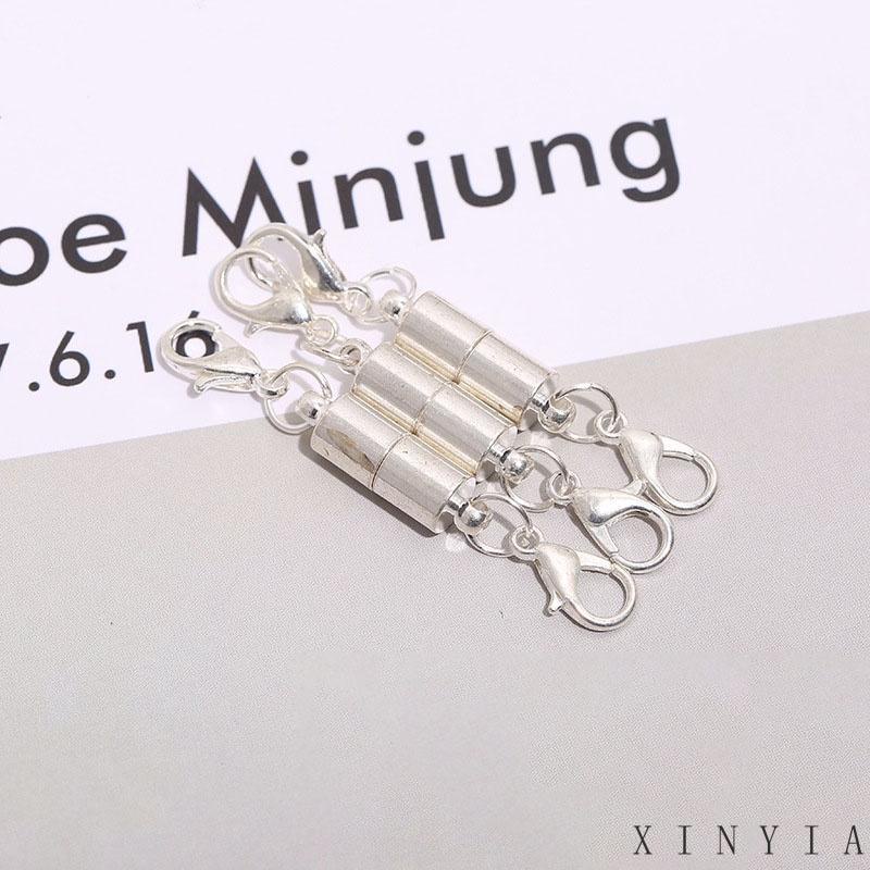 【COD】Kalung Rantai Dengan Buckle Magnet Aksen Berlian Untuk Hijab