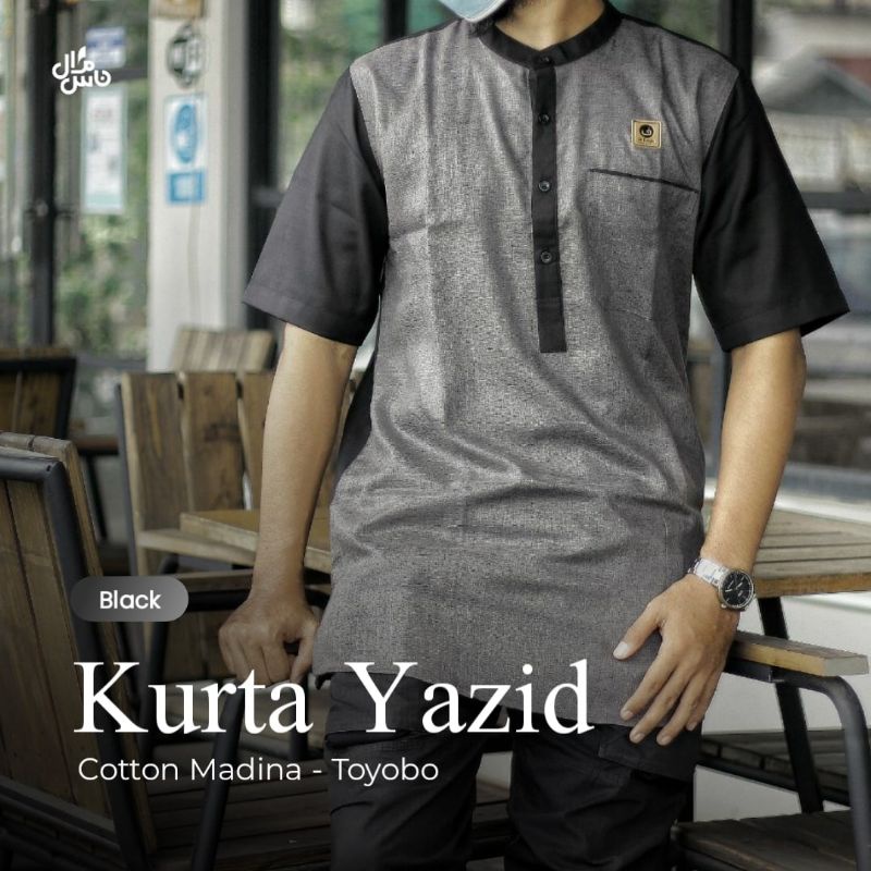 Kurta Pria Koko Pria Yazid Bahan Cotton Madian Toyobo