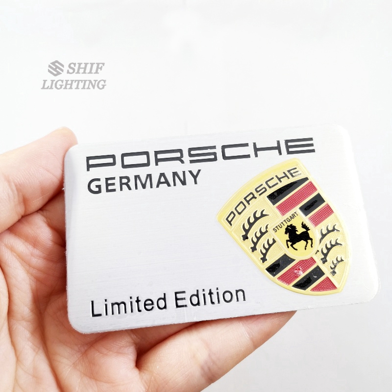 1pc Stiker Emblem Logo Kuda Porsche Bahan Aluminum Untuk Dekorasi Mobil