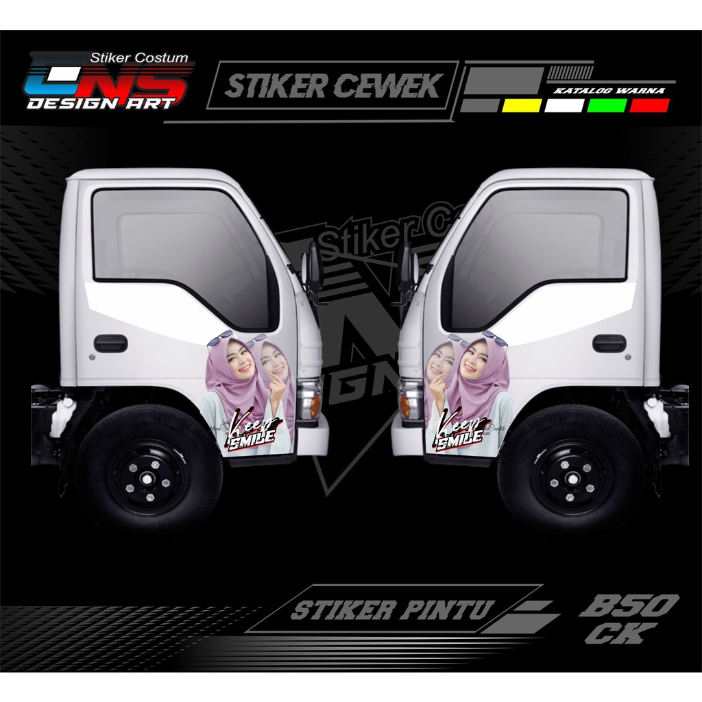 Jual Stiker Pintu Kabin Elf Truk Canter Stiker Variasi Pintu Mobil Elf Truk Canter Stiker Pintu Pickup Stiker Mobil Stiker Cewek Indonesia Shopee Indonesia