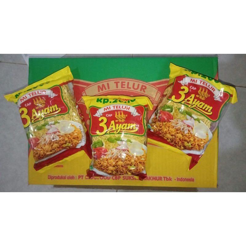 

Mie Telur cap 3 ayam 120gr