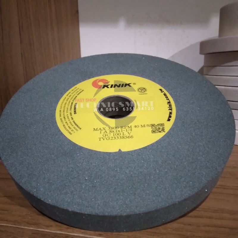 Btu gerinda duduk kinik 8 inch Grit 100 Batu gerinda GC100 8 x 1 x 1.1/4 inch