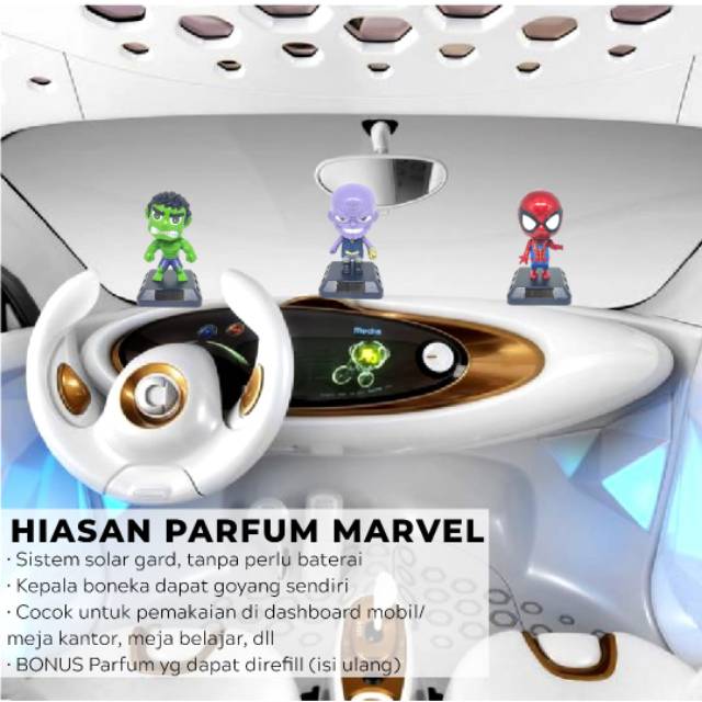 Hiasan Dashboard mobil pajangan ruangan+ Bonus parfum Spiderman