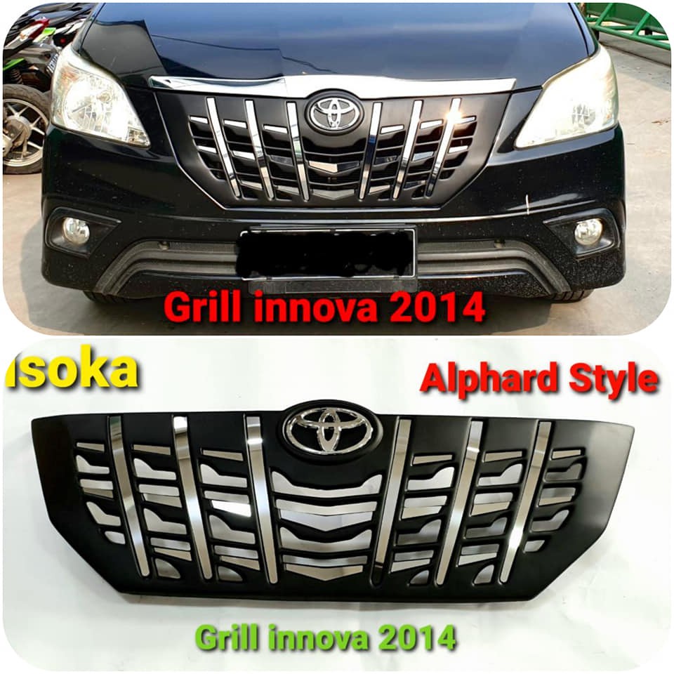Grill Depan Mobil Innova 2014 Model Alphard Chrom