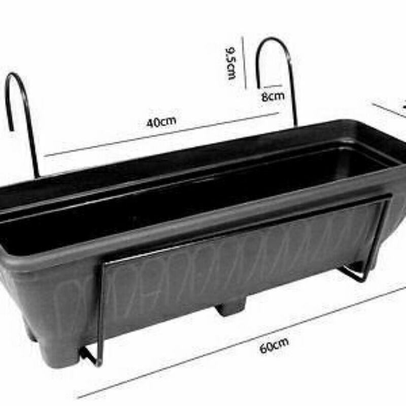 Gantungan pot panjang besi balkon rak pot bunga gantung pagar