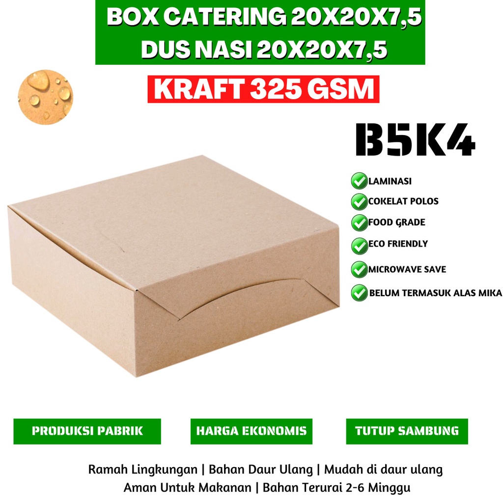 Dus Nasi 20x20 Laminasi 325 Gsm (B5K4-Laminasi)