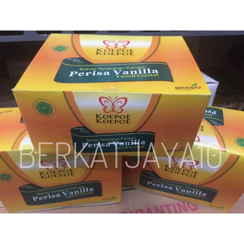 

Perisa Vanilla sachet Koepoe Koepoe Vanilli Vanili Vanely Crystal 1 dus isi 100pcs