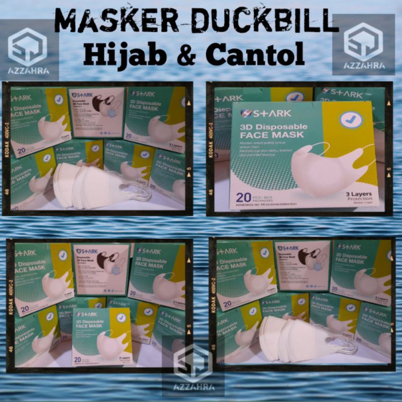 Cod Masker Duckbill Hijab Cantol 3 Layers Shopee Indonesia