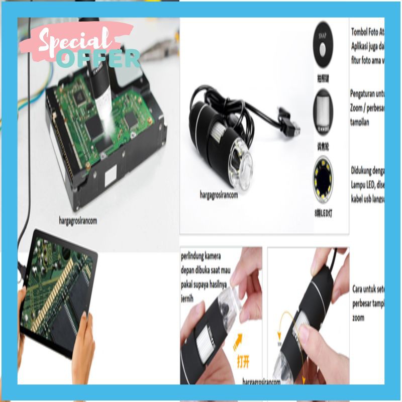 HOT Digital Mikroskop Portable Endoscope USB Penganti Kaca Pembesar