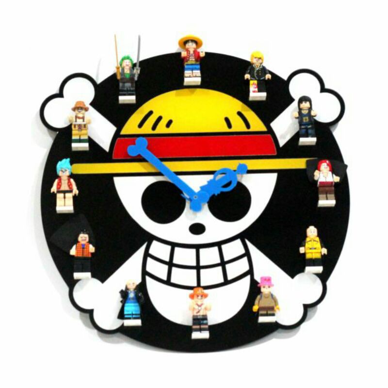 Jam Dinding One Piece Black tanpa lego