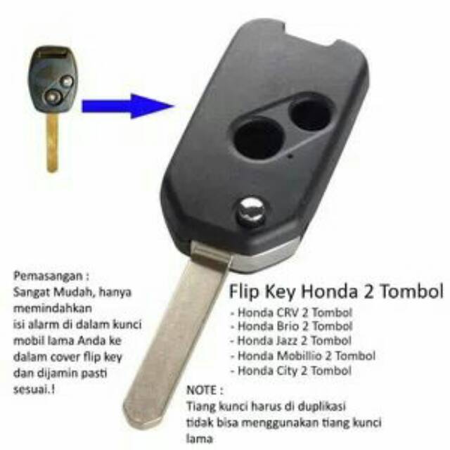 Flipkey Casing Kunci Lipat Honda Flipkey Crv Mobilio City Jazz Brio