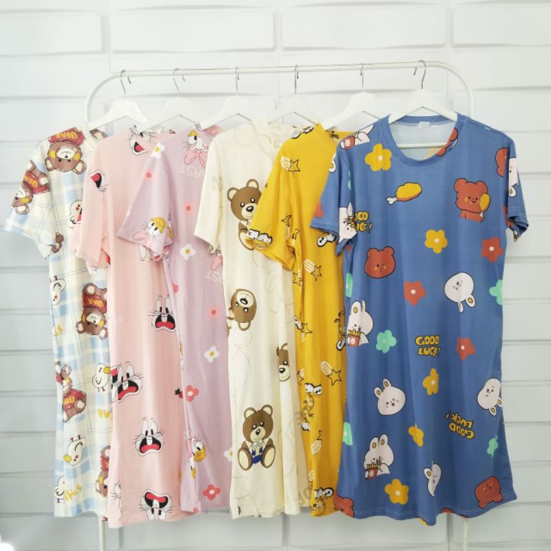 Dress Cartoon Kaos cantik & lucu "Jumbo" Ld.110-120
