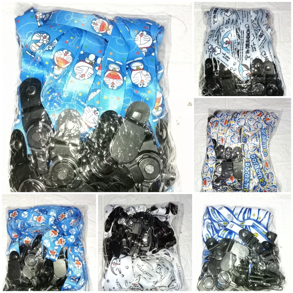 [ISI 25PCS] GROSIRAN TALI GANTUNGAN MOTIF DORAEMON &amp; GARFIELD TERMURAH HIGH QUALITY