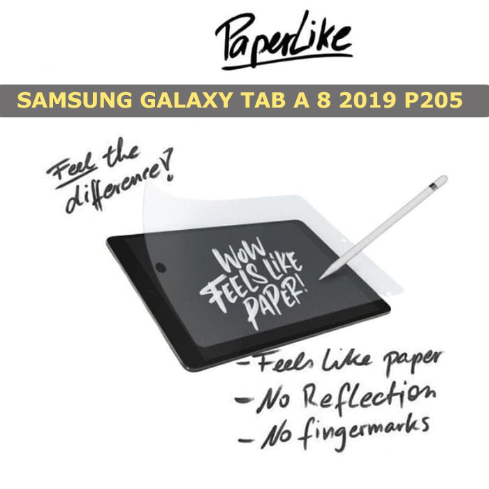 Samsung Galaxy Tab A 8 8.0 inch 2019 P205 with s pen Paperlike Paper Like Anti Gores Screen Guard