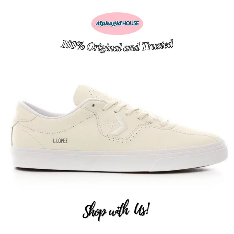 Converse CONS Louie Lopez Pro Leather White Egret Original Resmi MAP 100%
