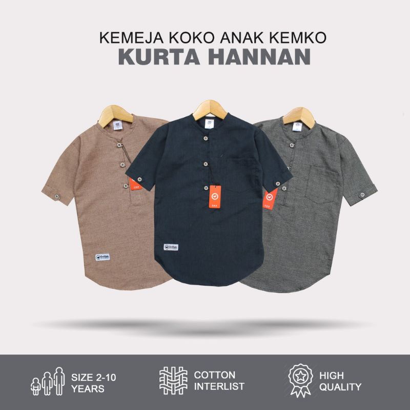 Ovikids - Kemeja Koko Anak Kurta Hanan 2-10 tahun