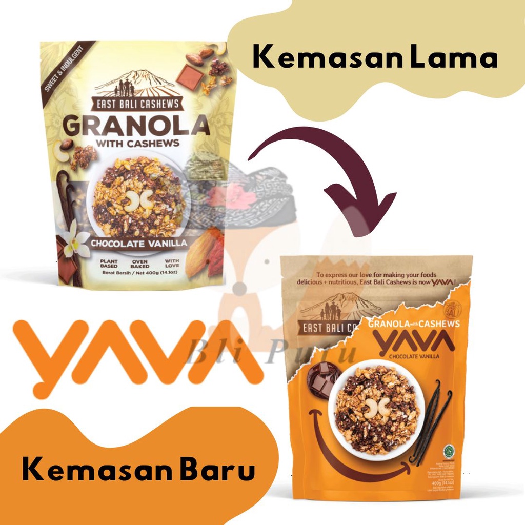 Jual Yava Granola Cereals East Bali Cashews 400gr Shopee Indonesia