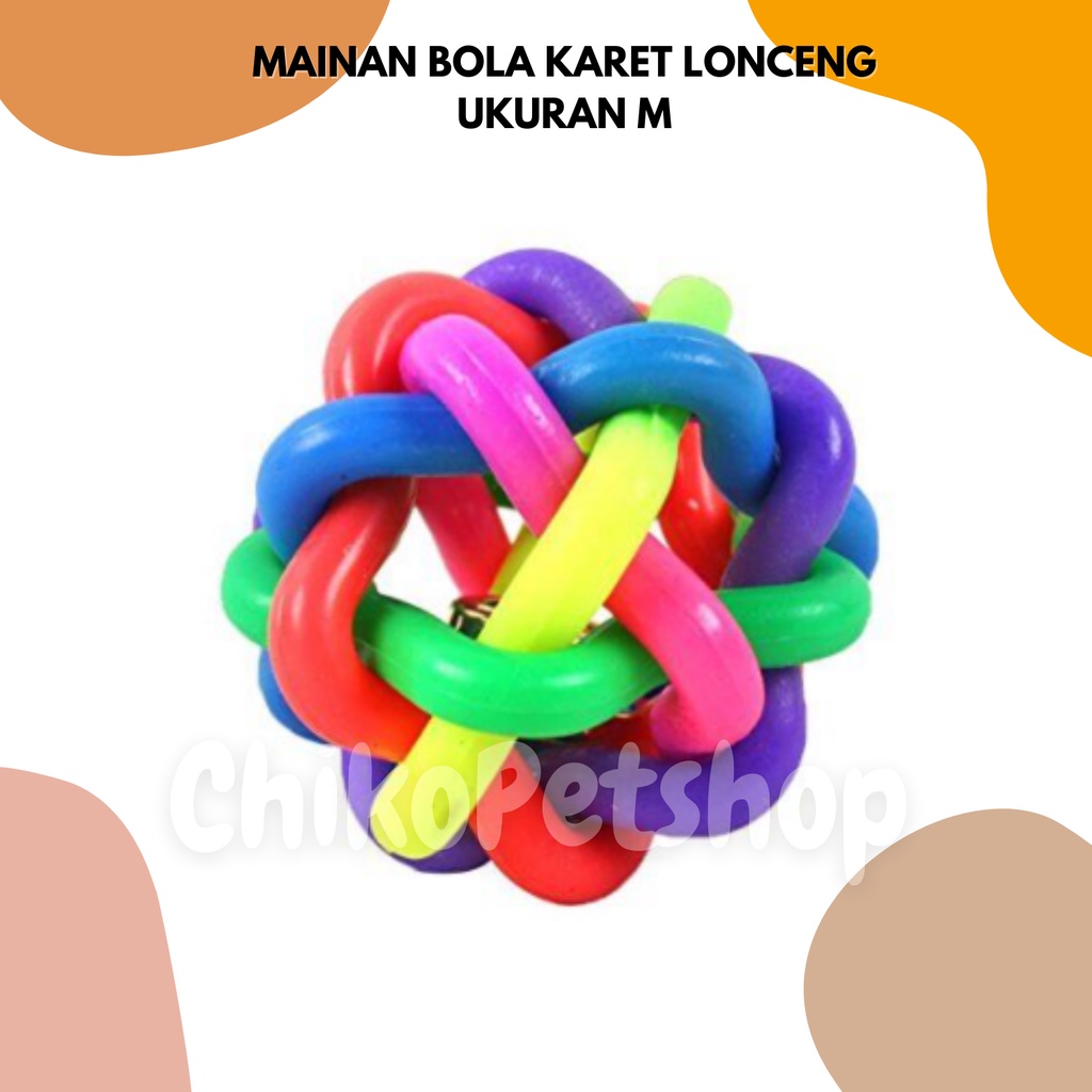 Mainan Bola Karet Lonceng