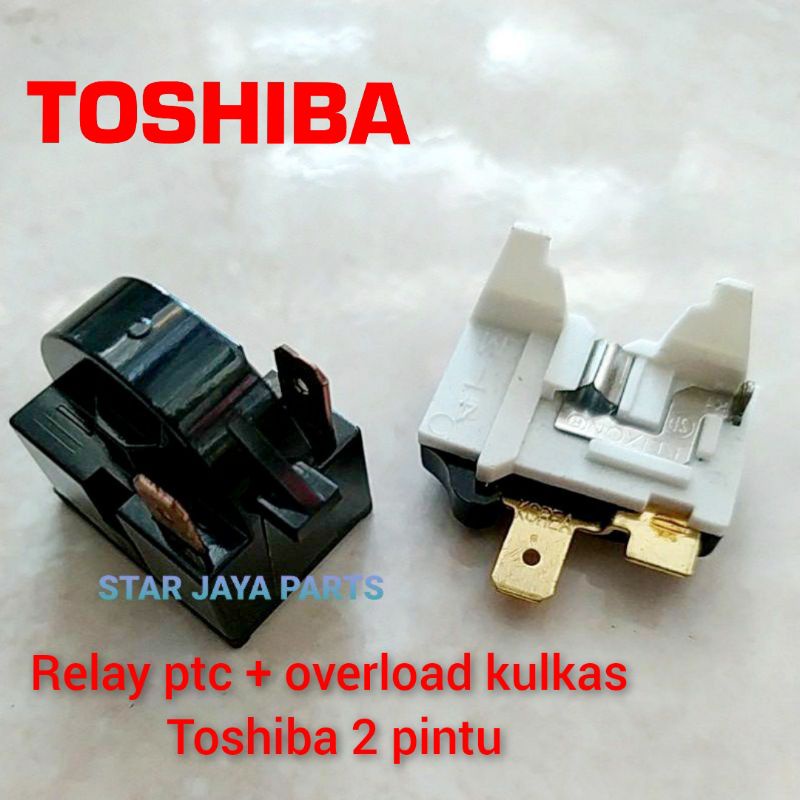 Relay ptc overload kulkas Toshiba 2 pintu