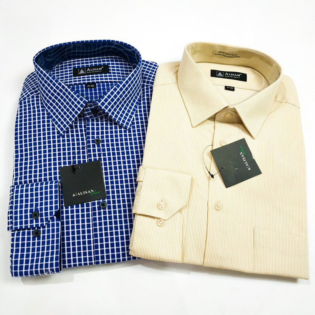Kemeja ALISAN Corak Regular Lengan Panjang ( SIZE 17/XXXL )