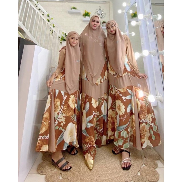 Gamis Mom & Kids by Yodizein Syar'i vol 2 • Gamis set Khimar Ibu dan Anak Couple
