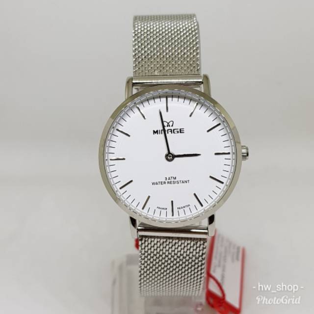 Jam Tangan Wanita Mirage 6410 Silver Original