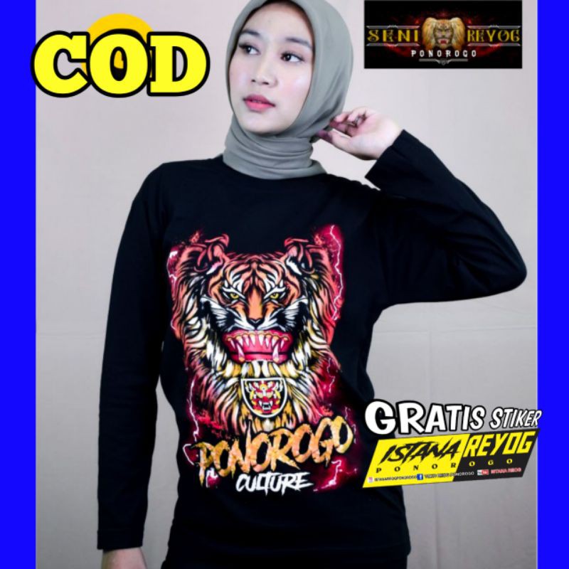 KAOS BUDAYA BARONG REOG MERAH / KAOS REOG PONOROGO / KAOS JARANAN / BUJANGGANONG / ganongan jaranan