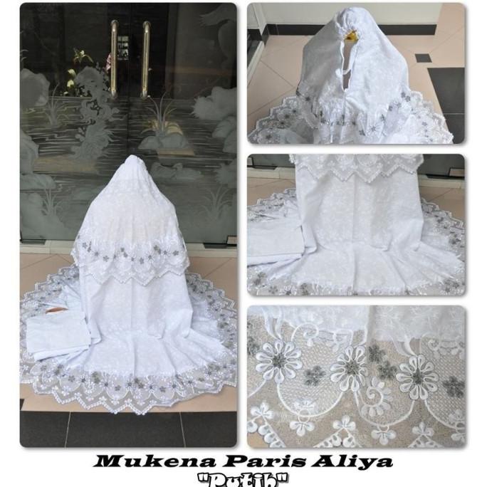 MUKENA DEWASA MUKENA PUTIH POLOS MUKENAH DEWASA BORDIR BAHAN KATUN DFGF47524