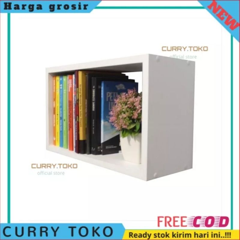 Rak Buku Dinding Portable Minimalis Kayu Gantung Serbaguna Aesthetic Vintage Shabby Estetik DIY Kotak Tempel Ambalan Melayang Dekorasi Hiasan Dinding Ruamh Kamar Ruang Tamu Organizer Buku Majalah Stylish Terlaris Promo COD GL389