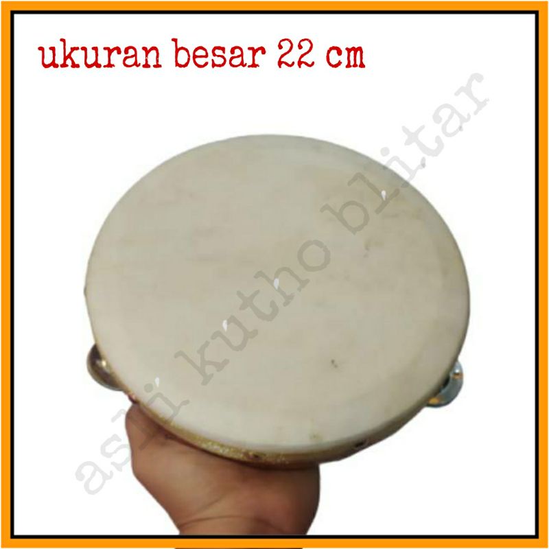 [TERMURAH] REBANA ECREK DIAMETER UKURAN 22 CM BAHAN KULIT KAMBING - ALAT MUSIK HADROH QOSIDAH MURAH ugd kodhijah