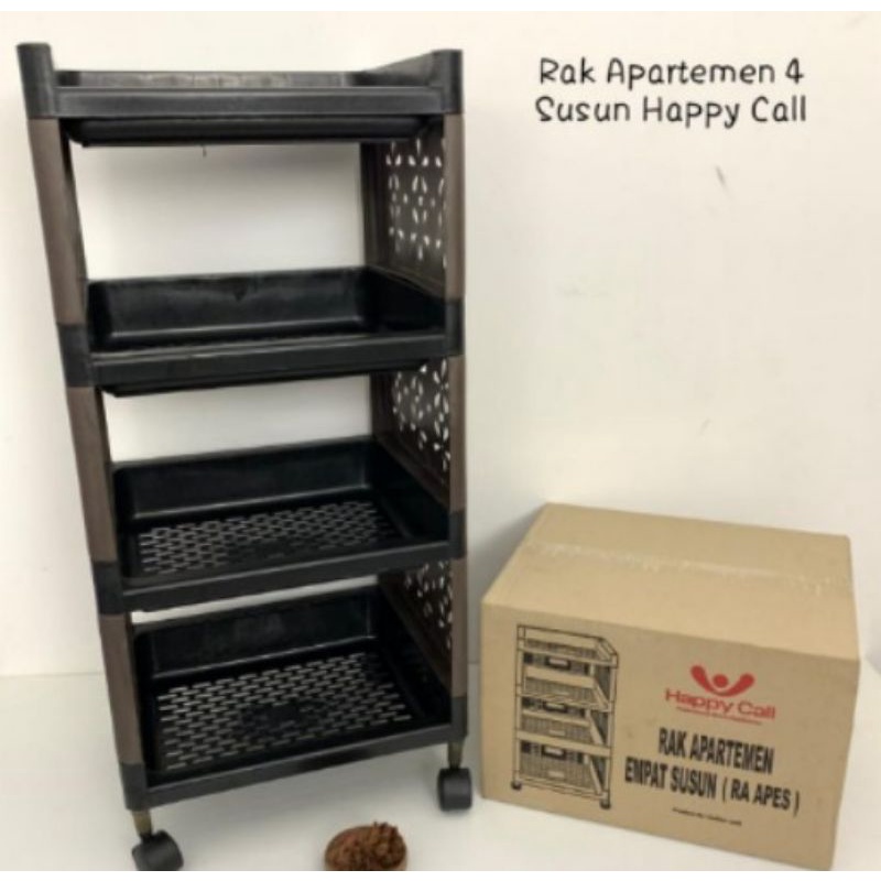 Rak Apartemen 4 Susun Happy Call Black ( RA APES )